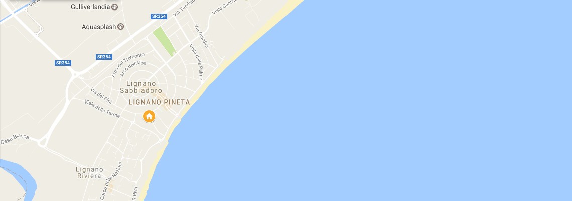 mapa Hotel Croce di Malta, Lignano