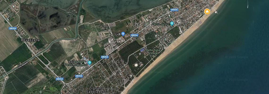 mapa Villa Dal Moro, Lignano