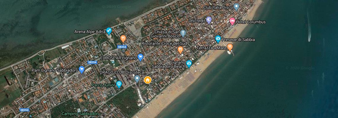 mapa Apartmny Fiore, Lignano