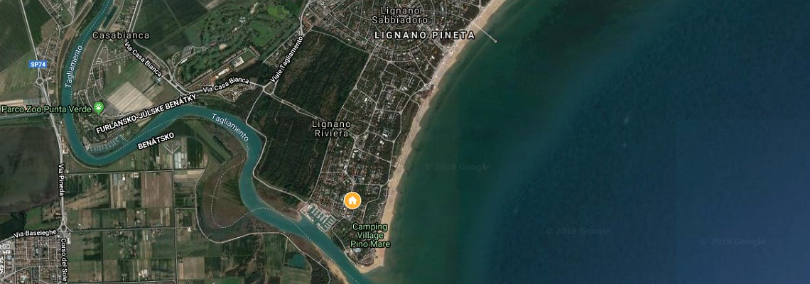 mapa Rezidencia Gardenia, Lignano