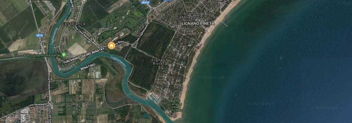 mapa Green Village Resort, Lignano