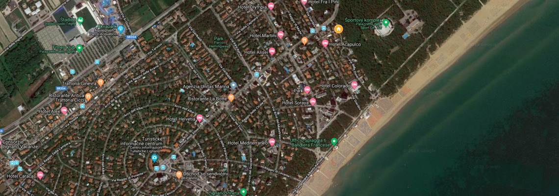 mapa Apartmny Villa Luisa, Lignano 