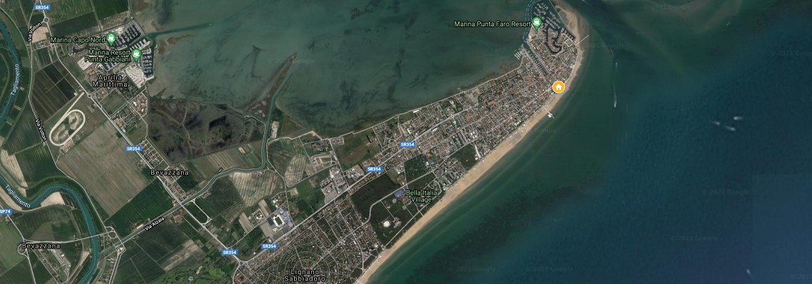 mapa Grand Hotel Marin, Lignano