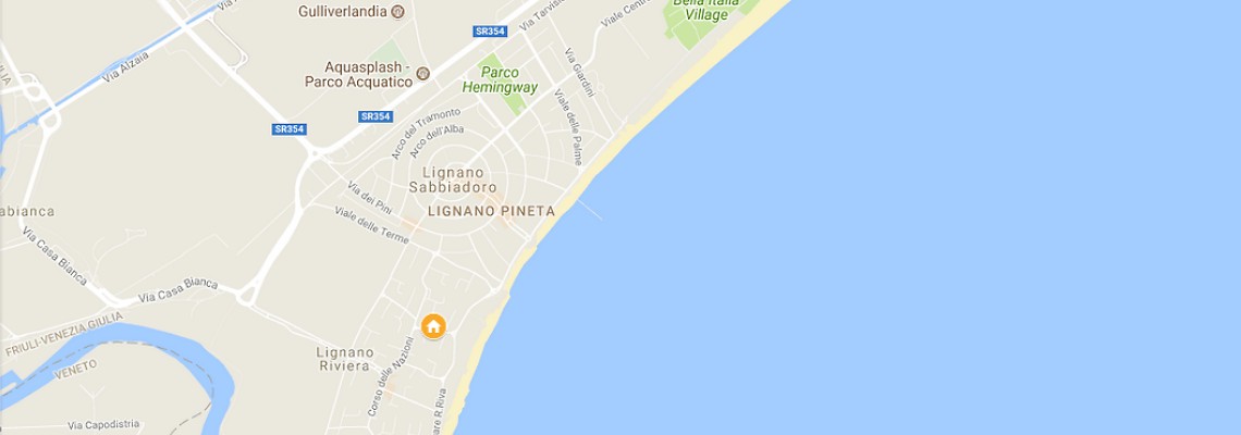 mapa Hotel Meridianus, Lignano