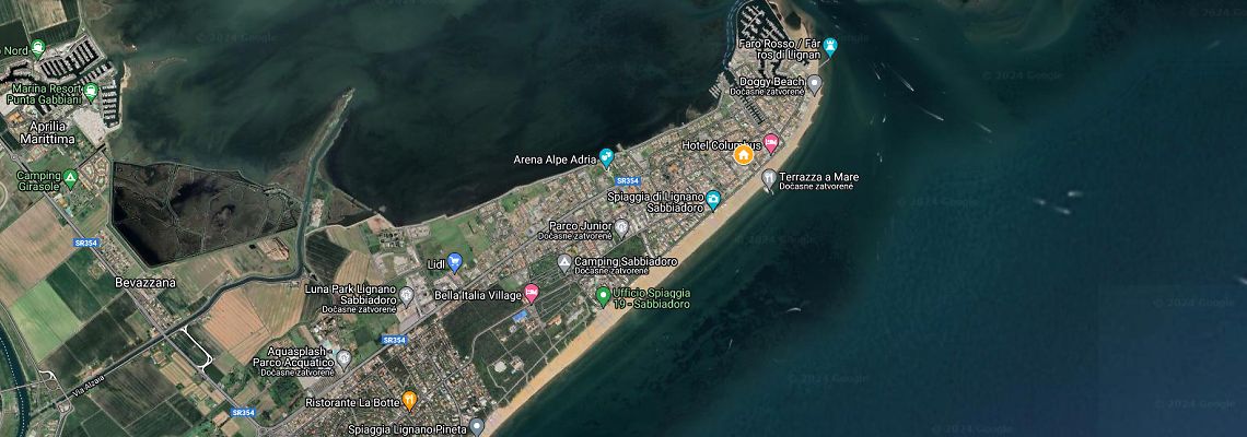 mapa Rezidencia Nashira, Lignano
