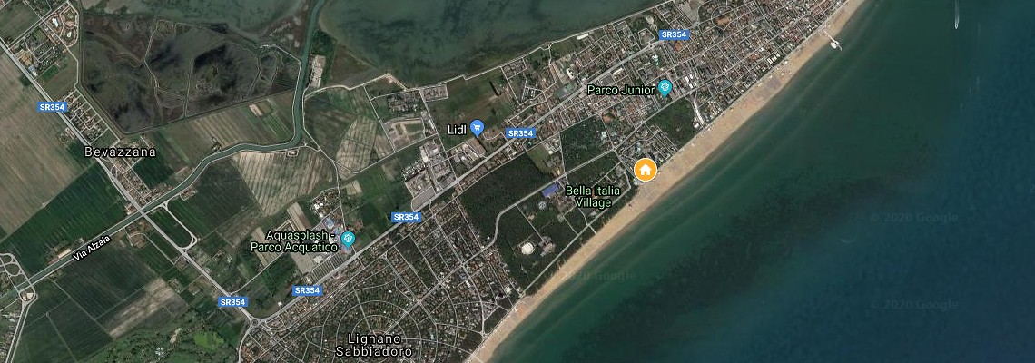 mapa Rezidencia Occidente, Lignano