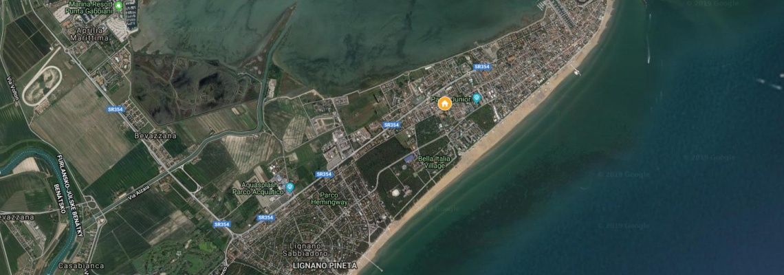 mapa Rezidencia Ore Felici, Lignano
