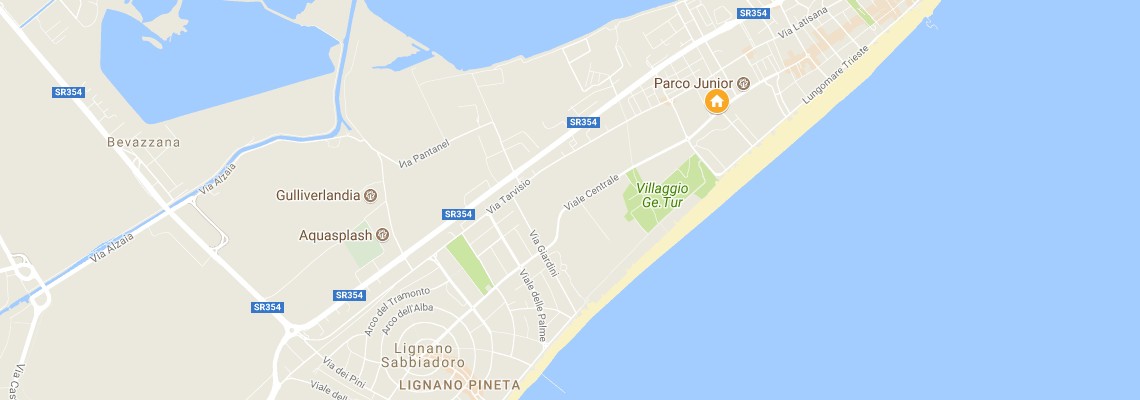 mapa Hotel Palace, Lignano