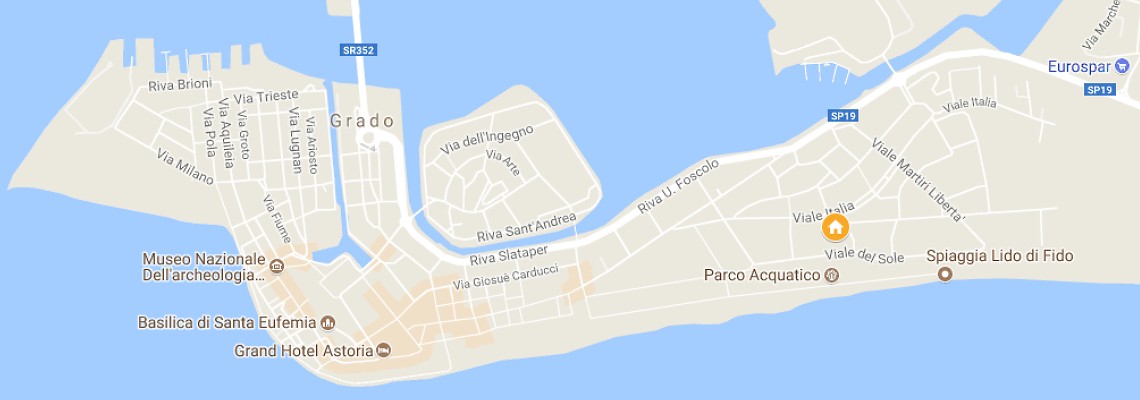 mapa Hotel Rialto, Grado