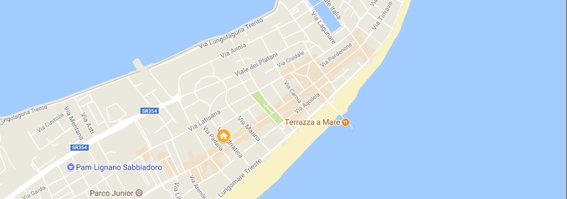 mapa Hotel Rossini, Lignano