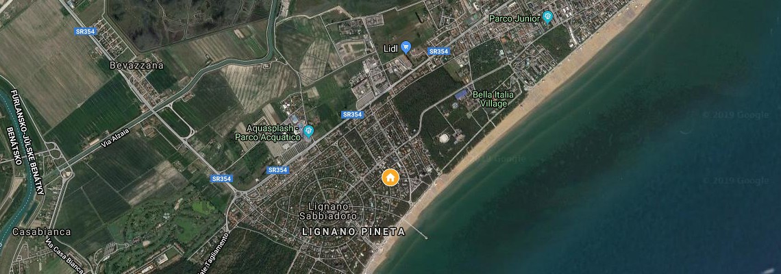 mapa Villa Laura, Lignano