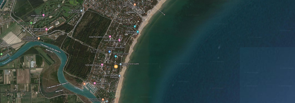 mapa Villa Luciana, Lignano