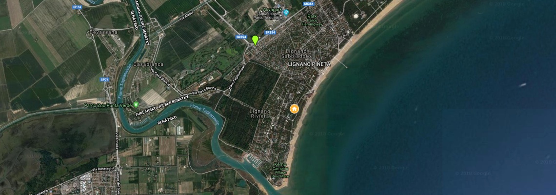 mapa Villa Schubert, Lignano