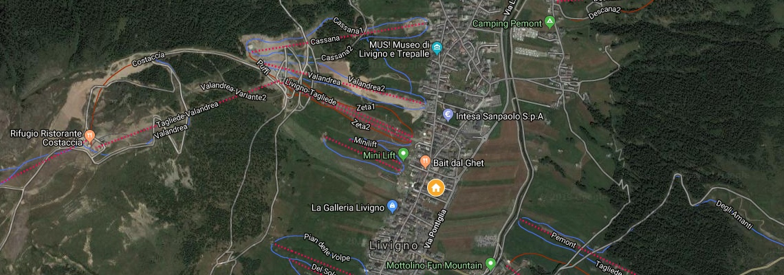 mapa Apartmny Casa Marisa, Livigno