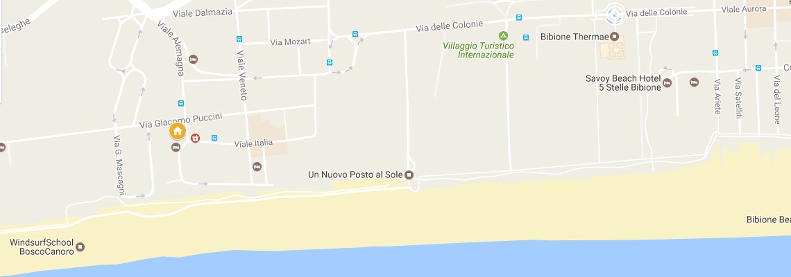 mapa Apartmny Erica, Bibione