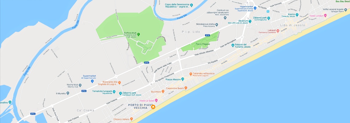 mapa Hotel Galassia, Lido di Jesolo