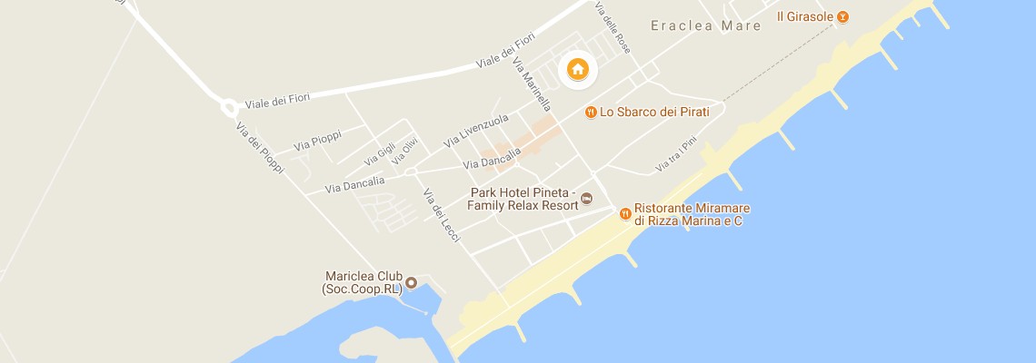 mapa Rezidencia Hermitage, Eraclea Mare