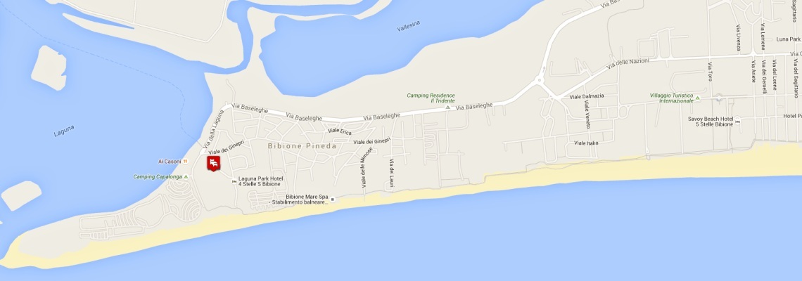 mapa Rezidencia Le Acacie, Bibione