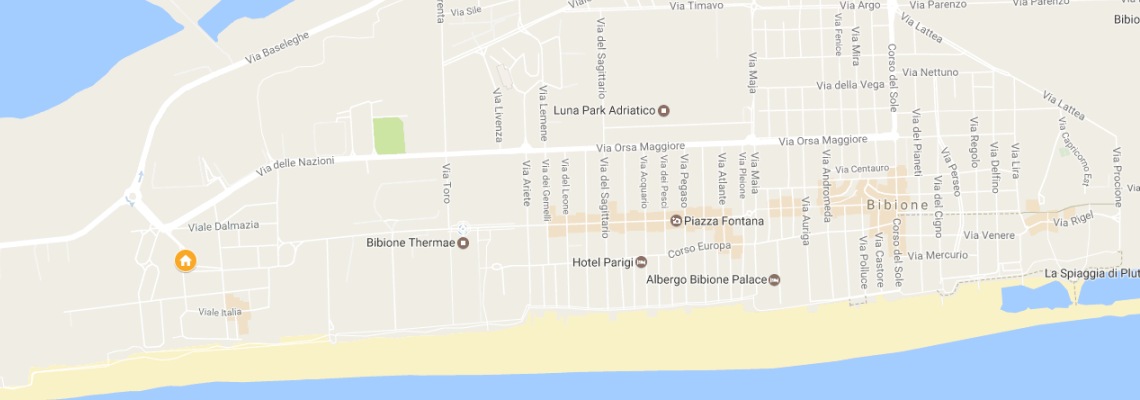 mapa Vilky Lido del Sole, Bibione