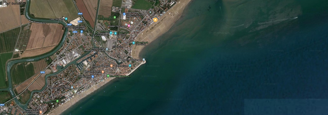mapa Hotel Monaco, Caorle