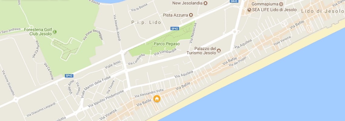 mapa Apartmny Rosa Vittoria, Lido di Jesolo