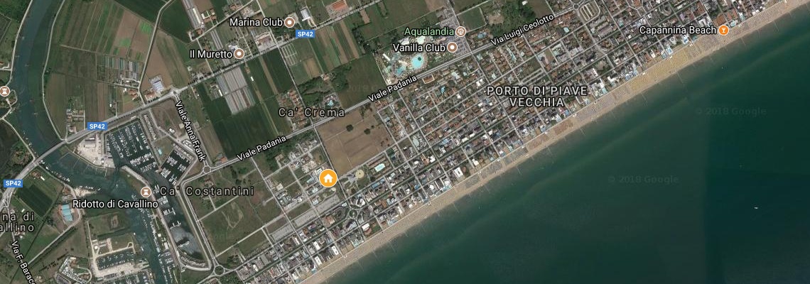 mapa Rezidencia Sakura, Lido di Jesolo