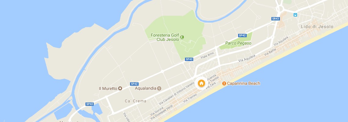 mapa Hotel Jesolo Sand, Lido di Jesolo