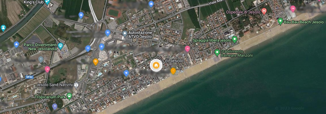 mapa Apartmny Sirene, Lido di Jesolo