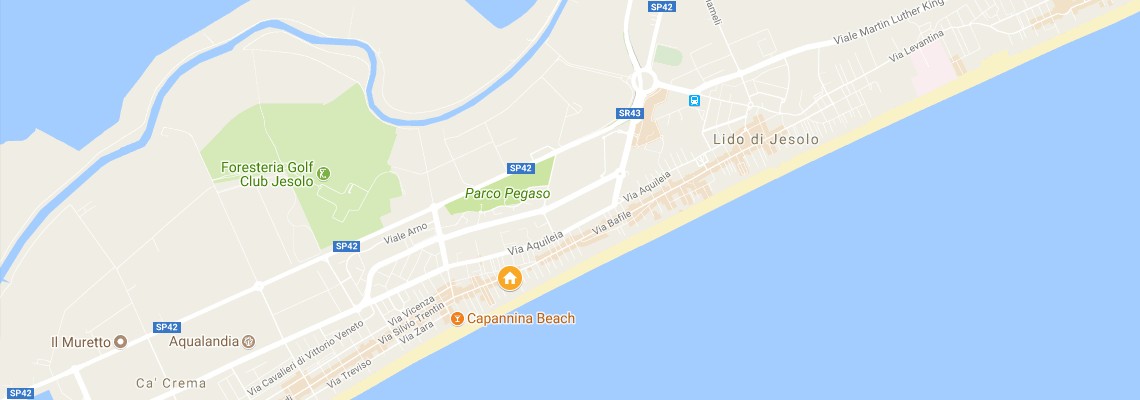 mapa Hotel Sorrento, Lido di Jesolo