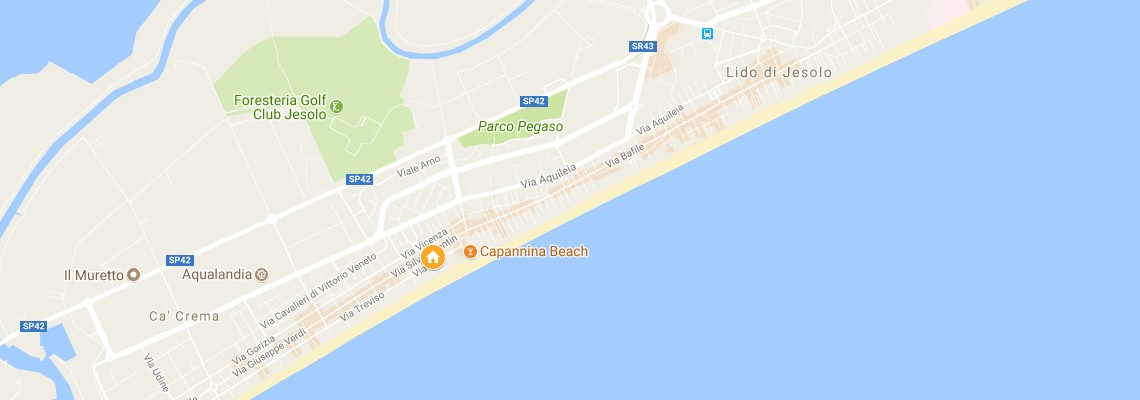mapa Hotel Torino, Lido di Jesolo